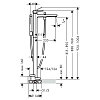 Hansgrohe Metropol Смеситель для ванны, на 1 отв, напольный, с ручным душем, излив 235мм, цвет: белый матовый
