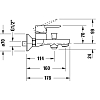 Duravit A.1 Смеситель для ванной, настенный, 2 отв., цвет: хром