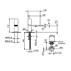 Fantini Milano Смеситель для биде, 1 отв., излив 125 мм, цвет: Matt Gun Metal PVD