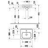 Duravit Soleil by Starck Раковина 45x38x13 см, подвесная, 1 отв., с переливом, WonderGliss, цвет: белый