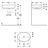 Geberit VariForm Раковина 55x40см., накладная, без отв., цвет: белый