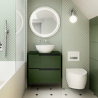 Oasis Profilo Композиция №21 Комплект мебели 60x32х h200см., подвесной, цвет: Forest matt/белый