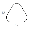 ADJ Костер 12x12см., треугольный, натуральная кожа, цвет: белый/панна котта