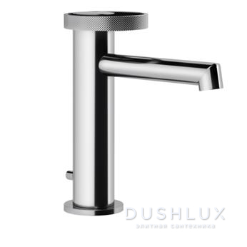 Фото Gessi Anello Смеситель для раковины с донным клапаном и соединительными шлангами, цвет: хром
