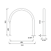CEA Design FREE IDEAS Излив для раковины 36см., поворотный, цвет: нержавеющая сталь