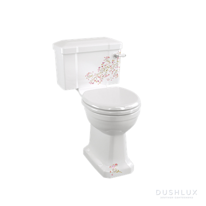 Фото Burlington Bespoke Унитаз моноблок 72x52, напольный, цвет: Oriental Blossom