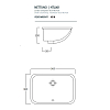 Artceram WASHBASINS NETTUNO Раковина 56х38 см, без отв., встраиваемая, цвет: белый