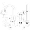 CEA Design ETW Кран для кухни, 2 отв., с поворотным изливом, цвет: нержавеющая сталь