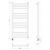 Secado Модена Полотенцесушитель 40x120 см, электрический, цвет: черный матовый