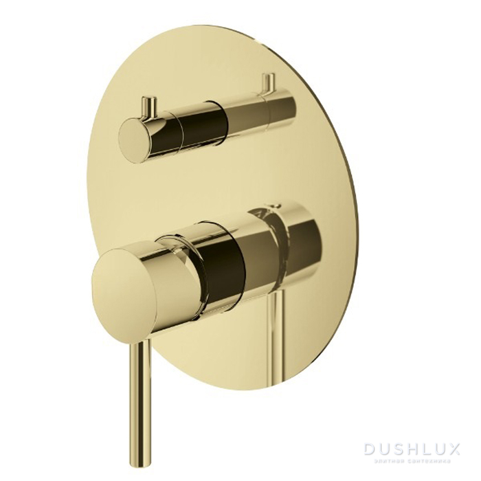 Фото Plumberia Selection IXO Смеситель для душа, встраиваемый, на 2-3 выхода, цвет: золото