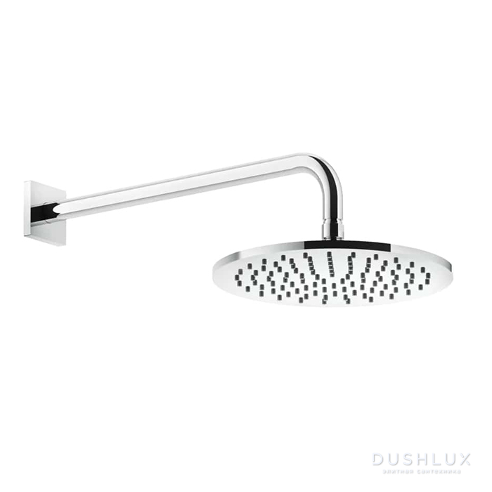 Фото Gessi Rilievo Душевая головка шарнирная для настенного крепления на 1/2” Ø250мм, цвет: хром