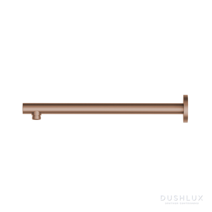 Фото Newform Head Showers Душевой кронштейн 35см., настенный, закругленный, цвет: PVD brushed copper bronze