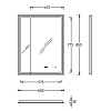Kerama Marazzi Tecno Зеркало 65х85см., с поворотной дверцей, подсветкой и функцией антизапотевание