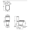 Ideal Standard Calla Унитаз напольный 69.5х36.5см., для монтажа с бачком, глубокий смыв, горизонтальный выпуск, с сиденьем, цвет: белый