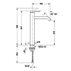 Duravit C.1 Смеситель для раковины, высокий, 1 отв., излив 166 мм, цвет: хром