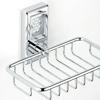 THG Métropolis cristal clair Мыльница-корзина металлическая 160х95 мм., подвесная, цвет: хром
