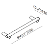 Agape Dot line Полотенцедержатель, 50см, подвесной, цвет: натуральный дуб