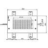 Carlo Frattini Wellness Верхний душ Modular 350x200 мм., встраиваемый в потолок, LED подсветка для хромотерапии с 8 цветами, цвет: хром