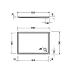 Duravit Starck Slimline Поддон акриловый прямоугольный 130х90х5.5см, d:9см., цвет: белый