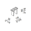 Agape Puzzle Подставка для косметических средств 13.8x5.8x10 см, настольная, цвет: серый