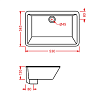 Artceram WASHBASINS GEA Раковина 53х34.5 см, без отв., встраиваемая снизу, без крепежа ACA001, цвет: белый.