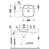 Duravit Zencha Раковина 42x42x14 см, накладная, 1 отв., цвет: белый глянцевый