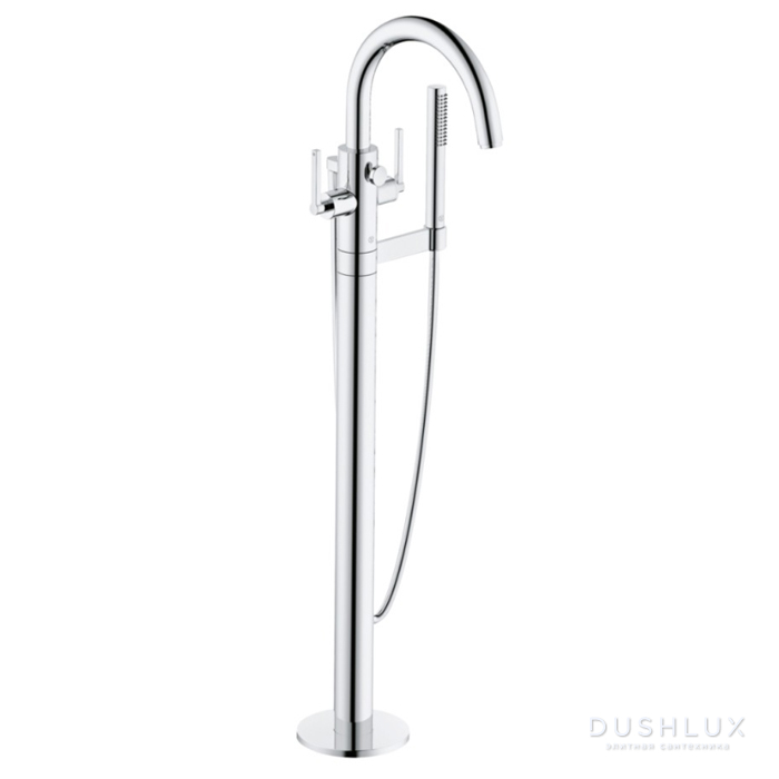 Фото Kludi Nova Fonte Puristic Смеситель для ванны/душа, напольный, цвет: хром