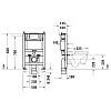 Duravit DuraSystem Инсталляция 82см, низкая