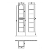 Villeroy & Boch Avento, Шкаф-пенал, подвесной, 2 дверцы, 4 стеклянные полки, размер 35x176x37см., цвет: белый