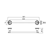 Treemme 8200 Полотенцедержатель 56 см, цвет: хром