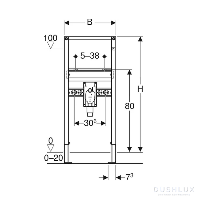 Geberit Duofix Инсталляция для раковины 112см., цвет: синий (артикул ...