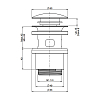 Carlo Frattini Spillo Steel Донный клапан click-clack, цвет: INOX