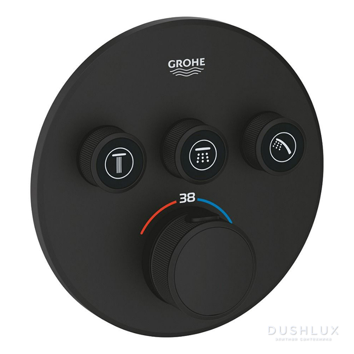 Фото Grohe Grohtherm SmartControl Смеситель для душа, термостатический, цвет: фантомный чёрный