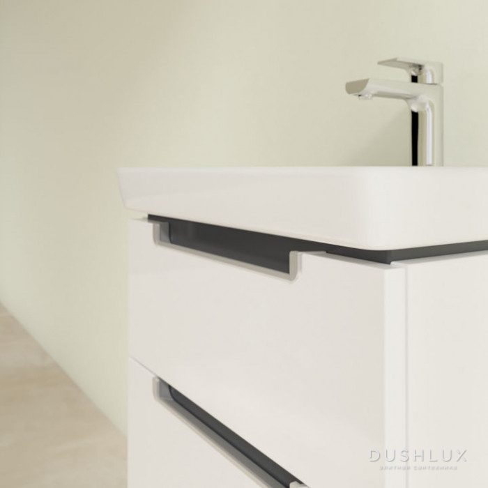 Фото Villeroy&Boch Subway 2.0, Тумба подвесная под раковину, 1 контейнер для аксессуаров L, 2 выдвижных отделения, 48.5x 59x38см.,