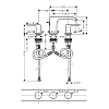 Hansgrohe Vivenis Смеситель для раковины, на 3 отв., с донным клапаном, цвет: черный матовый