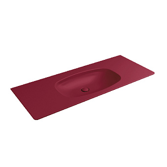 Flaminia Nuda Раковина 120x48.5x14 см, без отв., подвесная, цвет: rosso rubens