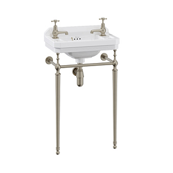 Burlington Edwardian Подстолье для прямоугольной раковины Cloakroom 51см (B8 и B9), цвет: шлифованный никель