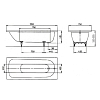 Kaldewei Saniform Plus Ванна 170x75x41см., цвет: белый