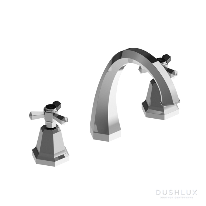 Stella Eccelsa Смеситель на борт ванны на 3 отверстия 3255, цвет: хром ...