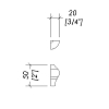 Devon&Devon Simply Керамический уголок для рамки 2x5см, цвет: white