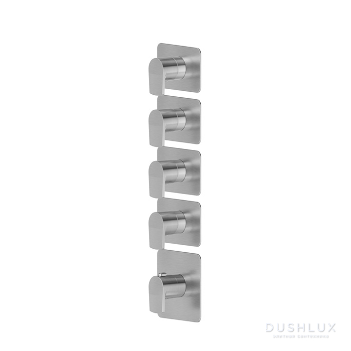 Фото Newform Haka Смеситель для душа, термостатический, на 4 потока, цвет: PVD brushed stainless steel