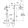 Ritmonio Shower column sets Душевая стойка, с термостатическим смесителем верхним душем из латуни D-20см., ручным душем, цвет: Brushed