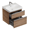 Geberit Smyle Square Тумба с раковиной 60х61.7см., подвесная, с 2мя выдв. ящиками, цвет: пекан