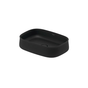 Duravit Bacino Раковина Zencha накладная 55x39x14 см, без отв под смеситель, цвет: черный матовый