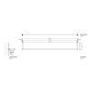 Decor Walther Mikado HTE60 Полотенцедержатель 60см, подвесной, цвет: белый матовый