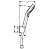 Hansgrohe Crometta Vario Душевой набор: ручной душ 100, 2jet (Rain, IntenseRain), EcoSmart, шланг 1,25м, держатель, цвет: белый/хром