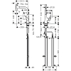 Hansgrohe Metris M71 Смеситель для кухни, на 1 отв, поворотный излив 208мм с вытяжным душем, 2jet, h238мм, sBox кнопка вкл/выкл,, цвет: хром