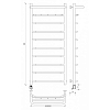 Secado Агата 1 КСП Полотенцесушитель 60x120 см, электрический, цвет: хром