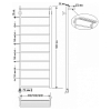 Secado Триада 4 Полотенцесушитель 60x120 см, электрический, цвет: бронза