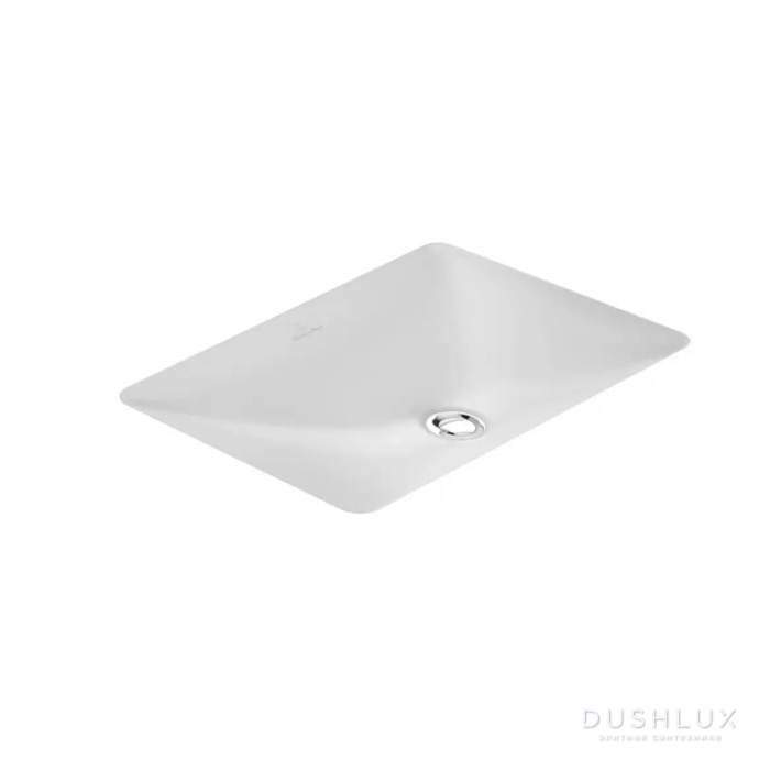 Фото Villeroy&Boch Loop & Friends Раковина 54x34см, без отв., с переливом, наружная сторона в глазури, цвет: альпийский белый